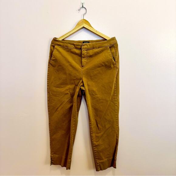 NYDJ Women's Khaki Cropped Straight Leg Pants 8 - Picture 1 of 11